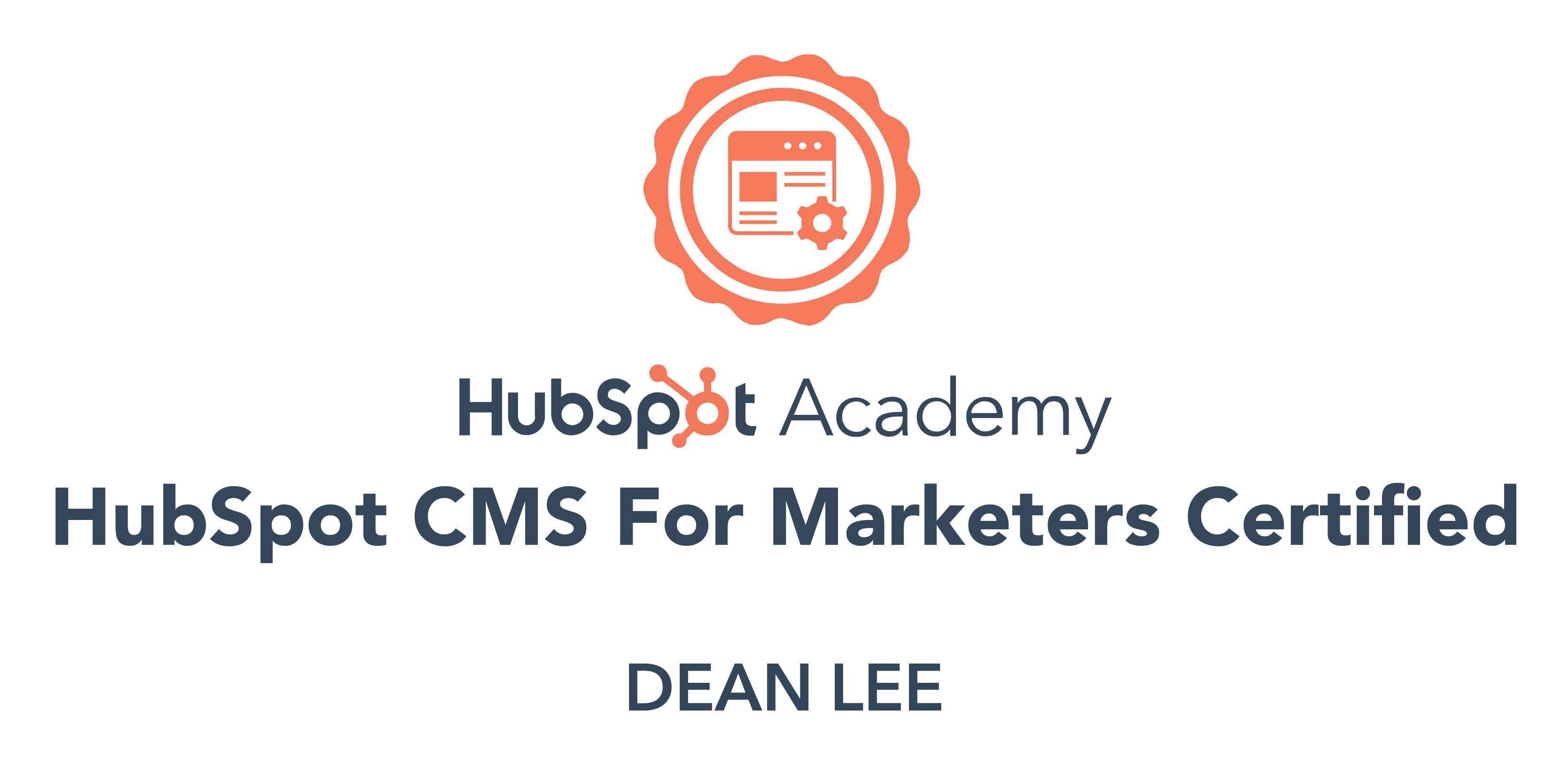 HubSpot CMS For Marketers Certified